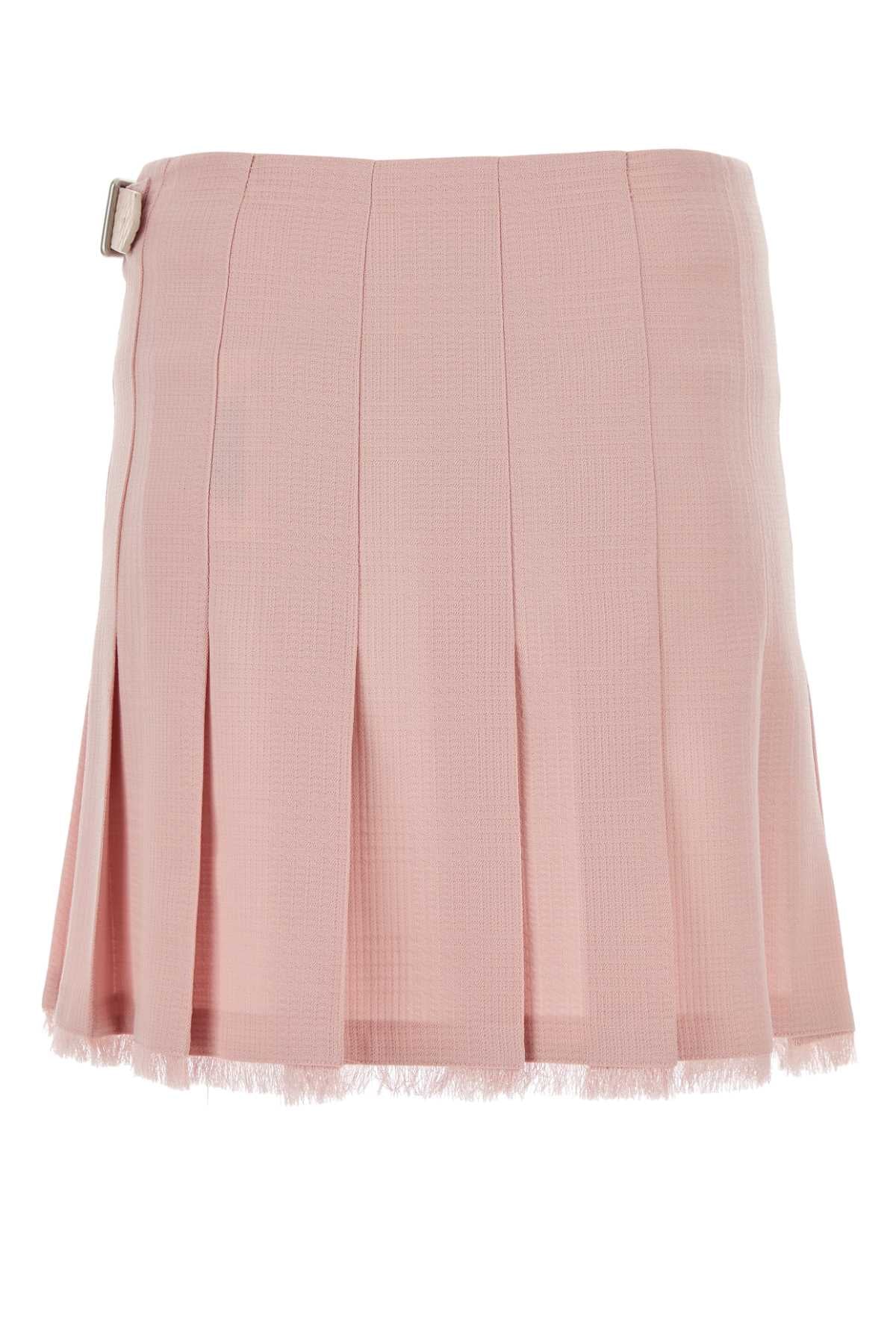 Burberry Pink Wool Mini Skirt