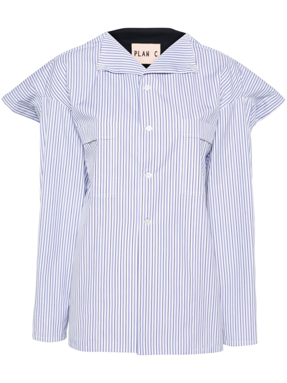 Colourblock panelled shirt - Blue