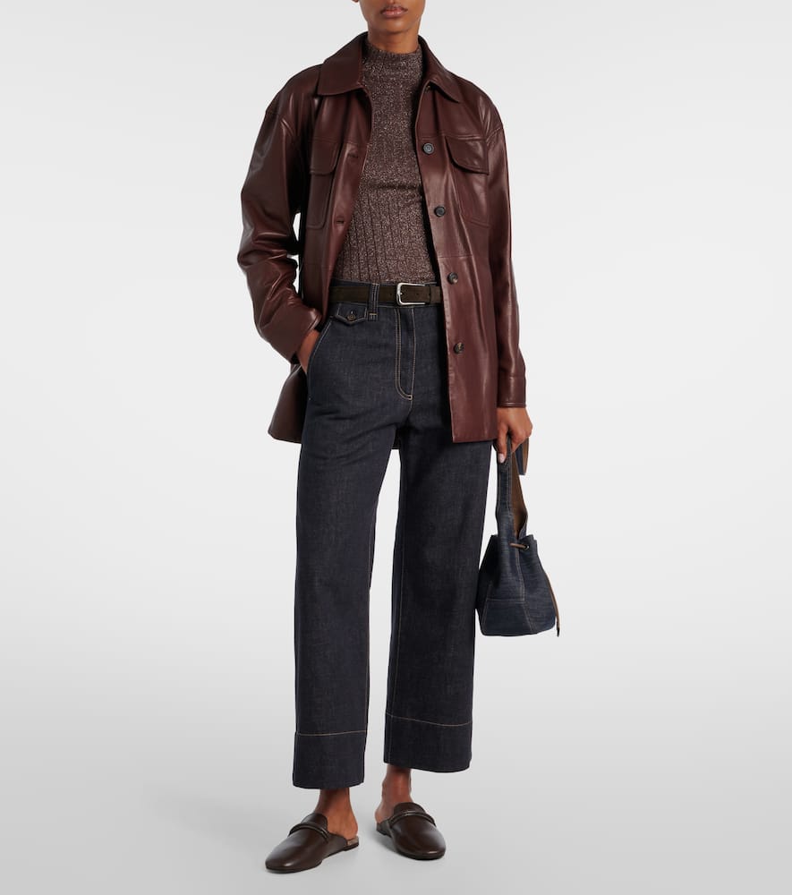 High-rise wide-leg jeans