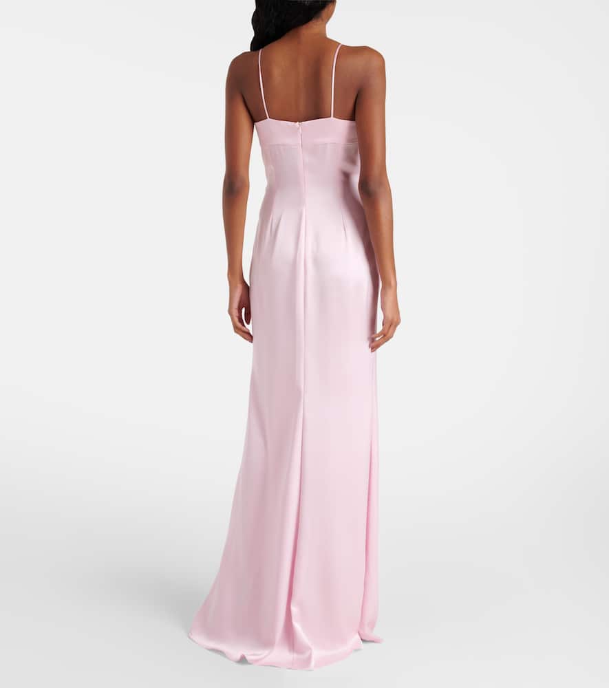 Sequined satin gown