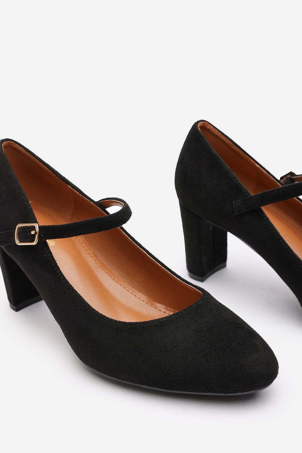 Where's That From 'verina' Wide Fit Mary Jane Buckle Strap Court Shoes In Black