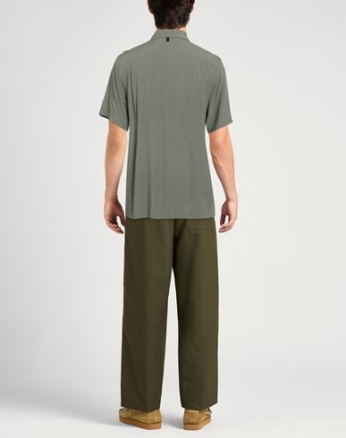 Man Shirt Military green Size L Viscose