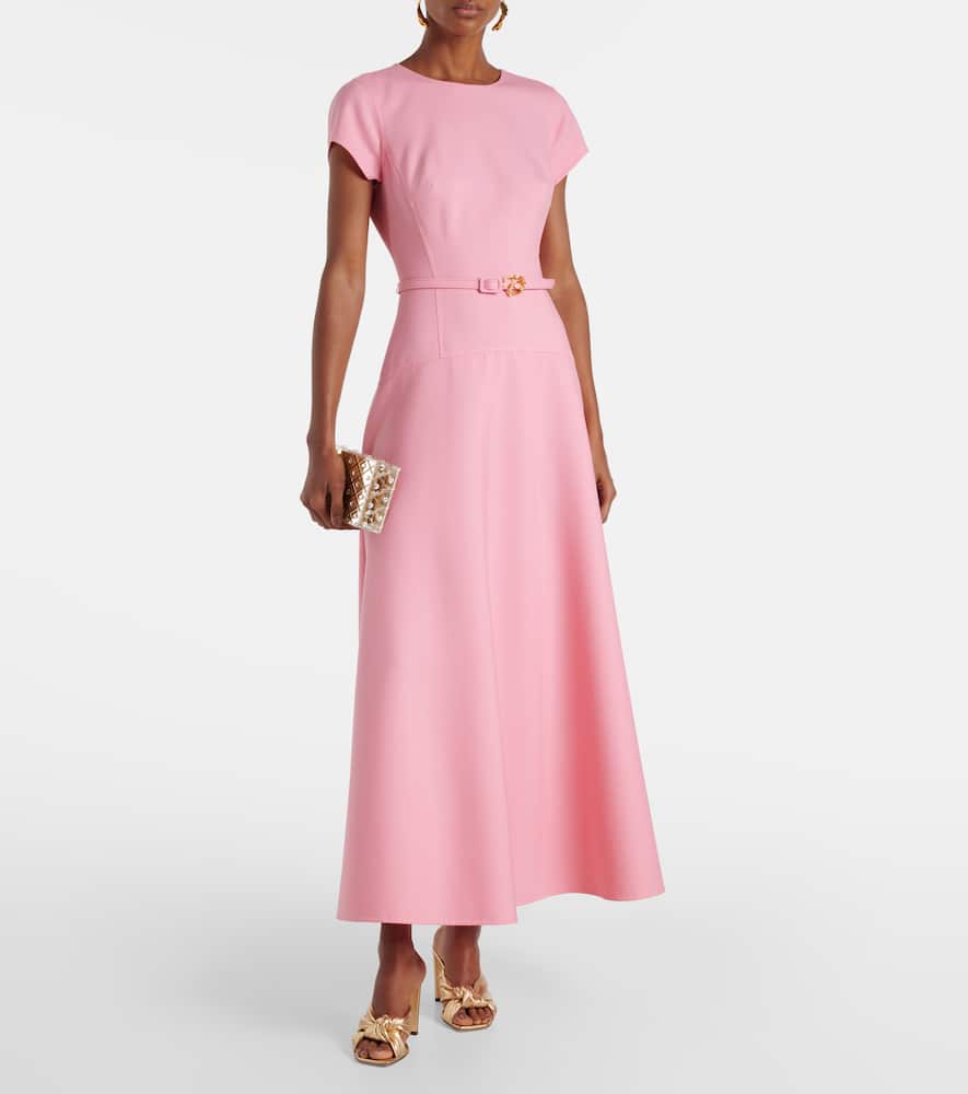 Wool-blend midi dress