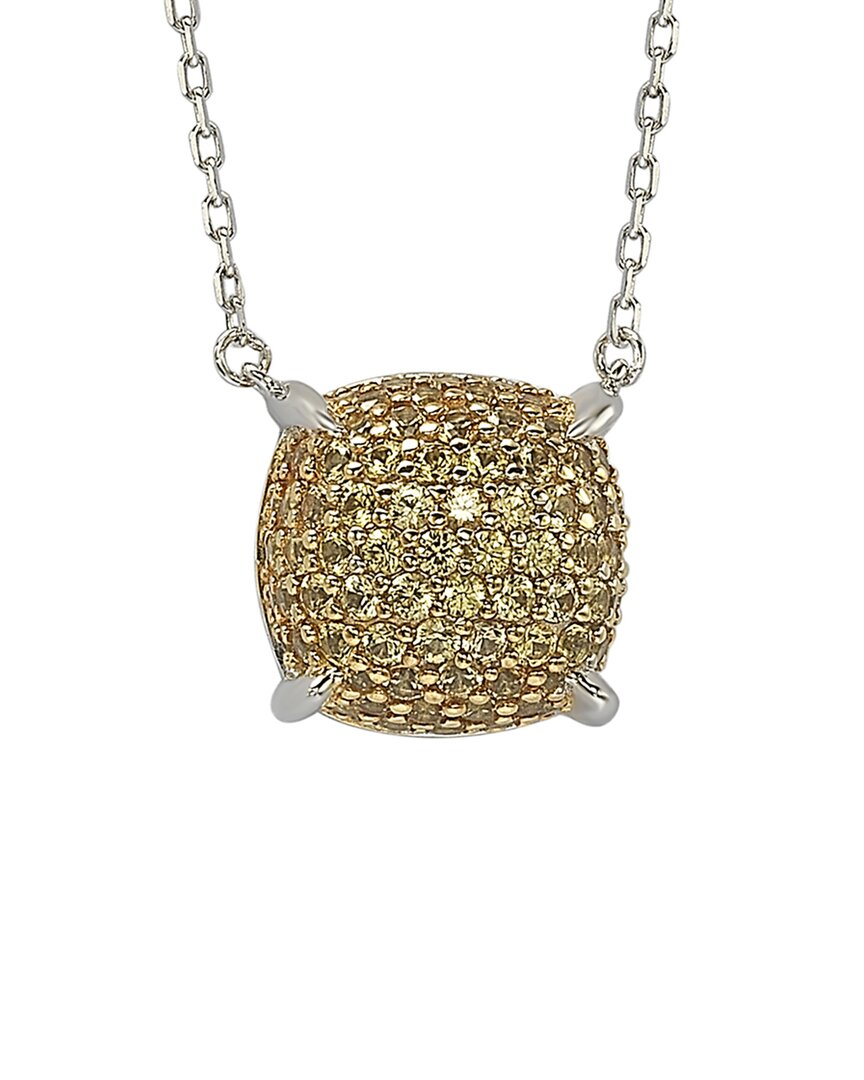 Dnu 0 Units Sold Silver 0.02 Ct. Tw. Diamond & Sapphire Necklace