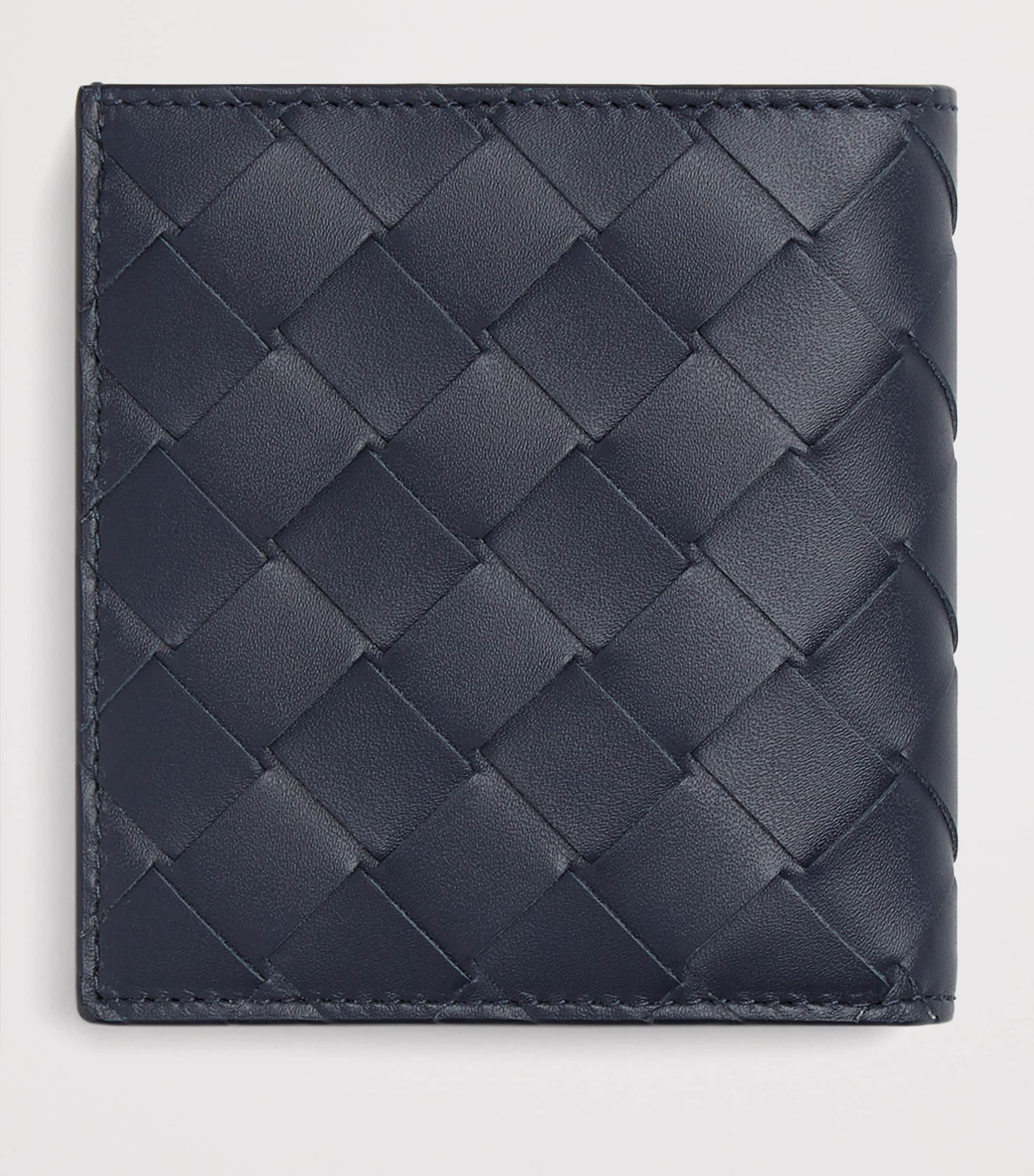 Slim Leather Intrecciato Bifold Wallet
