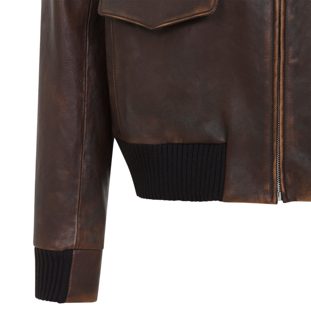Brown Shirt Collar Jacket