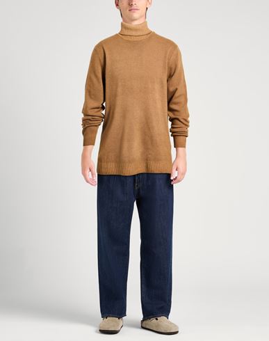 Man Turtleneck Brown Size XXXL Virgin Wool