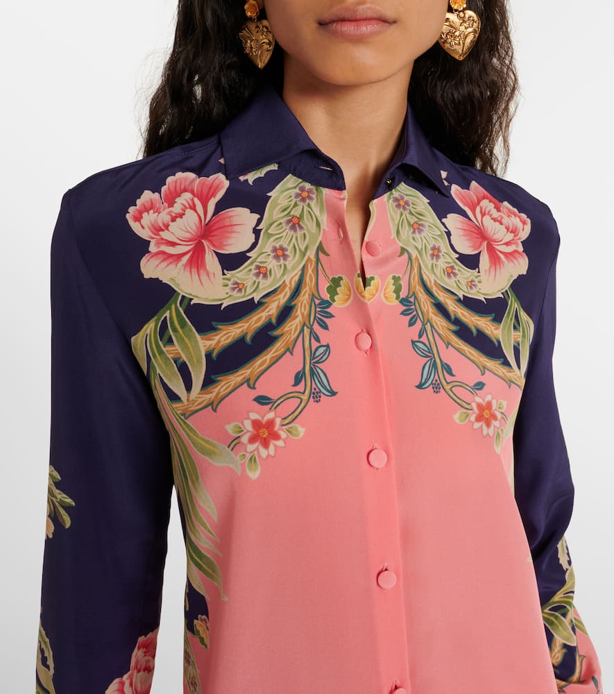 Printed silk shirt