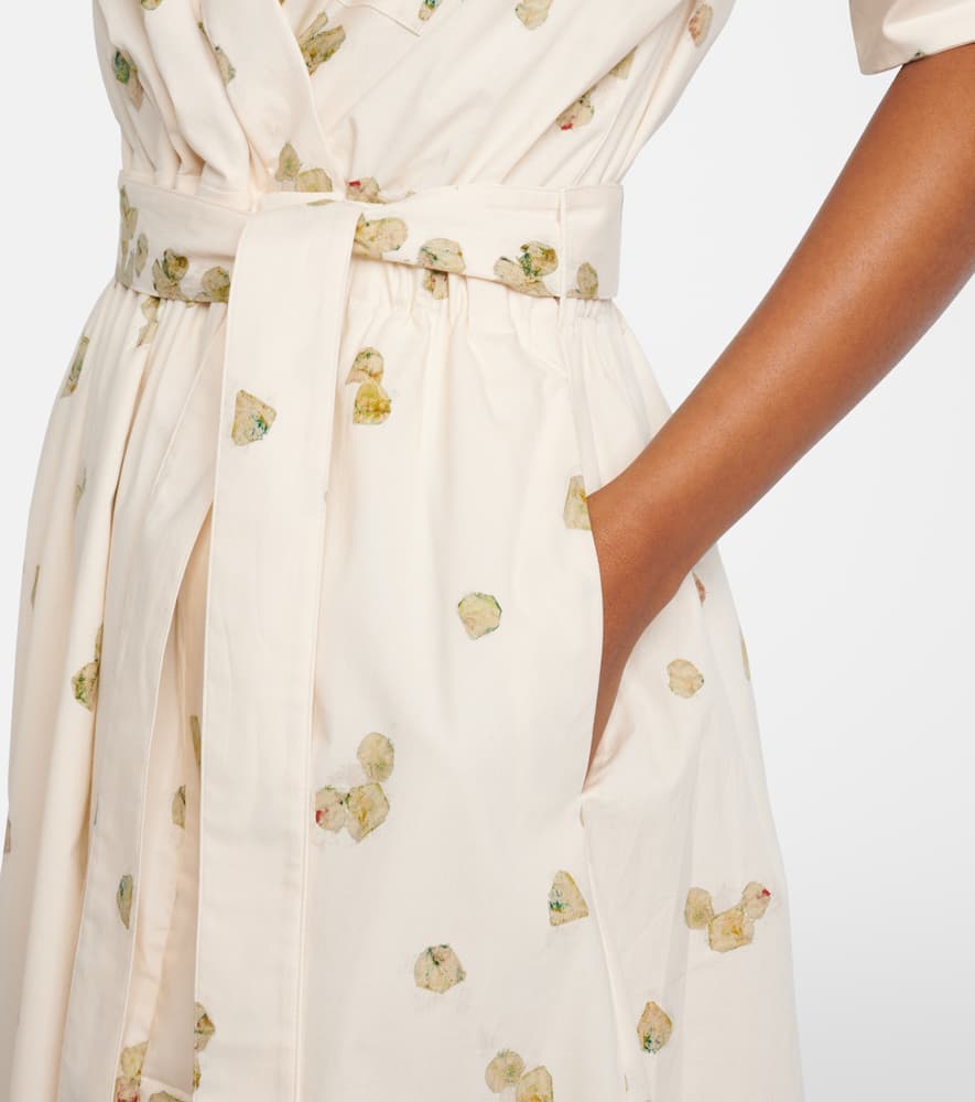 Lydia floral cotton-blend wrap dress