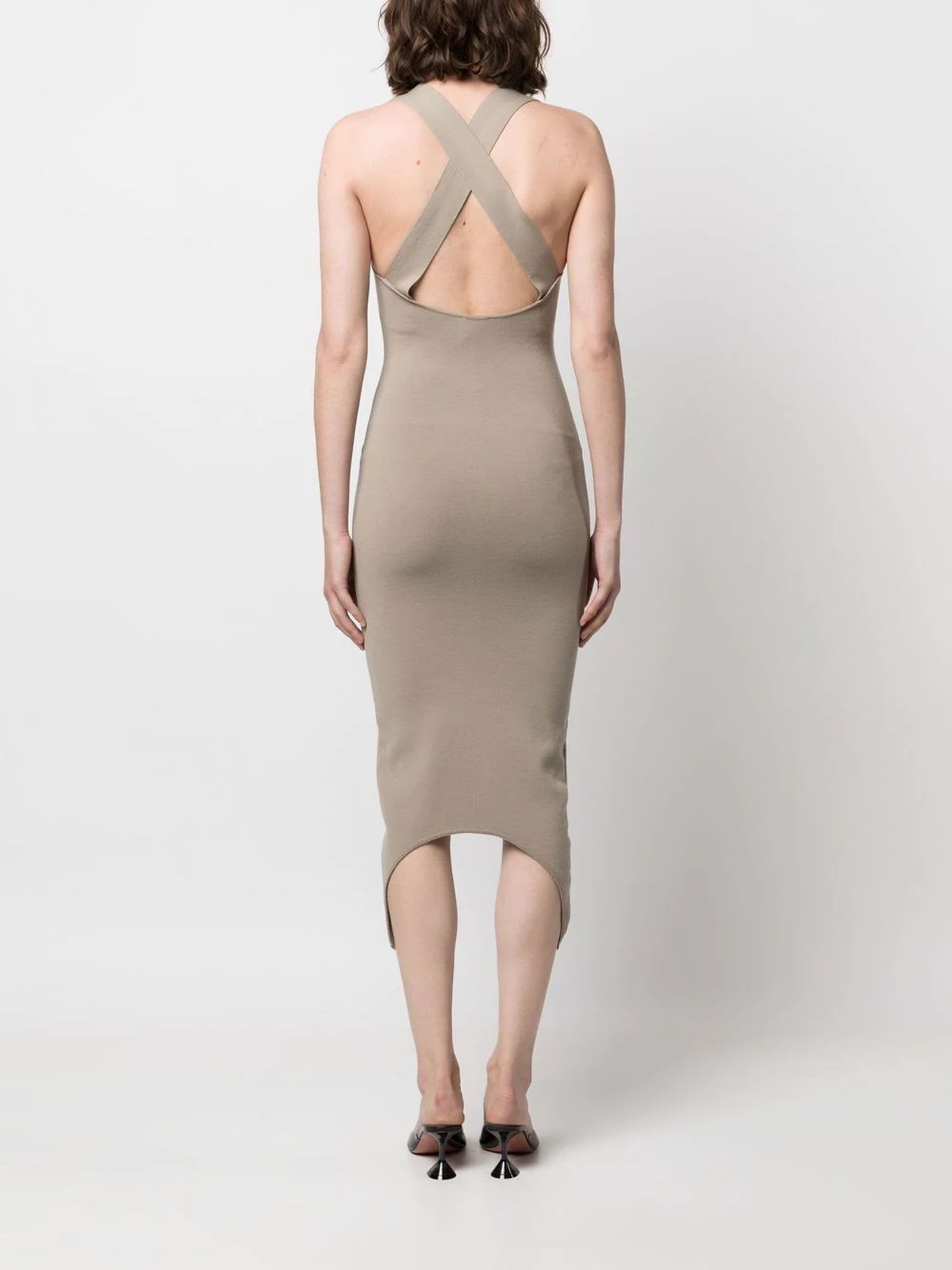 Beige Wool Blend Dress