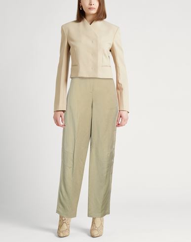 Woman Pants Sage green Size 8 Viscose, Linen