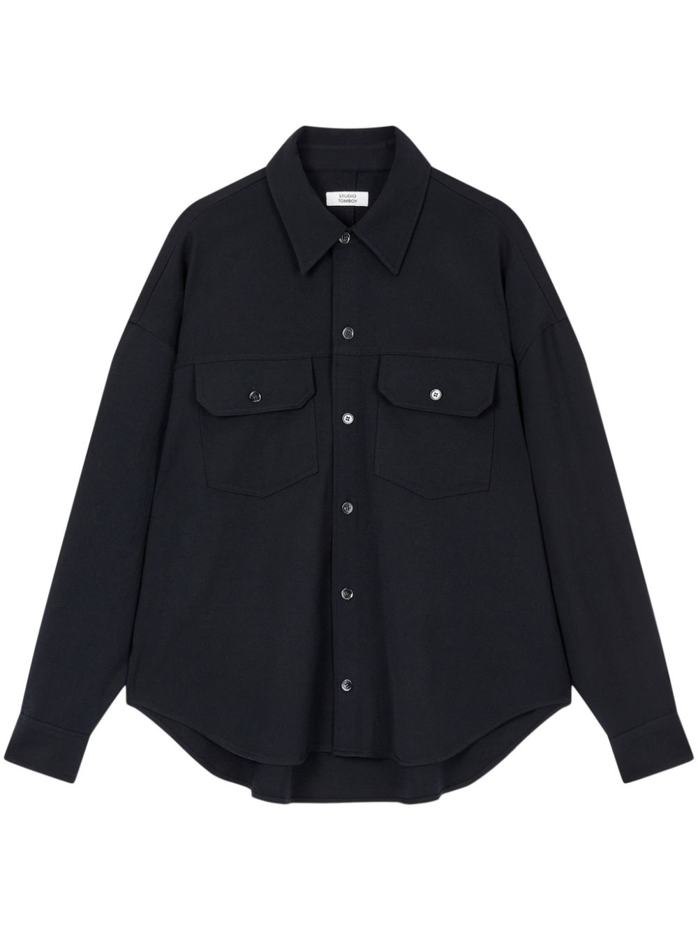 Wool two-pocket shirt - Brown