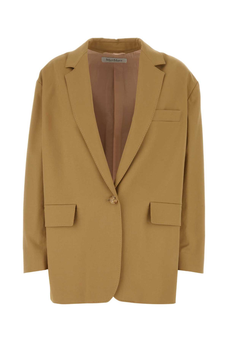 Camel Stretch Cotton Monica Blazer