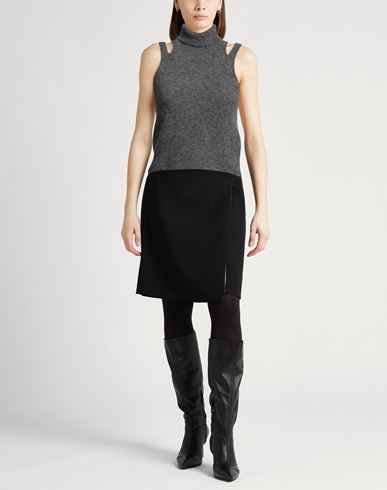 Woman Turtleneck Grey Size M Cashmere, Silk, Polyester
