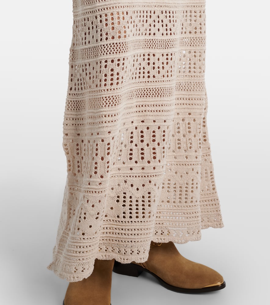 Dione open-knit maxi dress