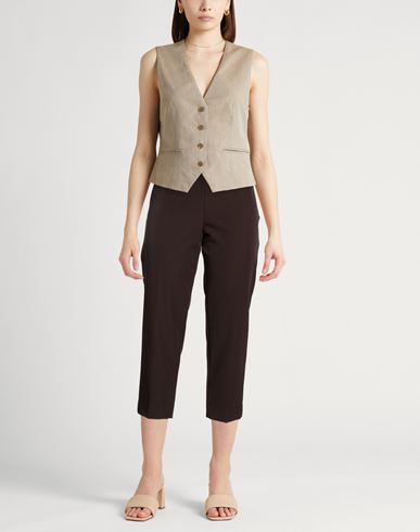 Woman Pants Chocolate brown Size 14 Polyester, Elastane