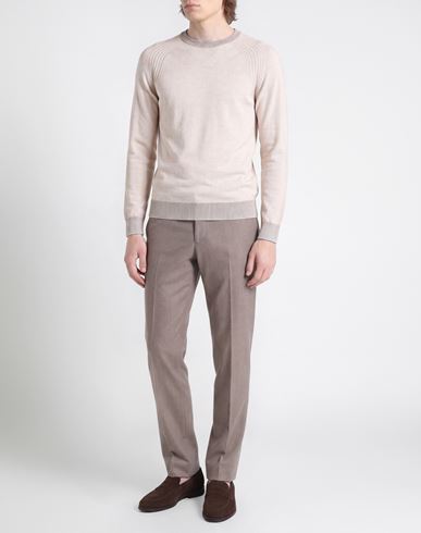 Man Sweater Beige Size 44 Merino Wool