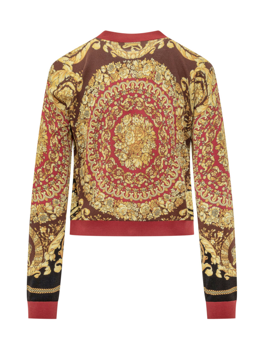 Baroque Silk Knit Cardigan
