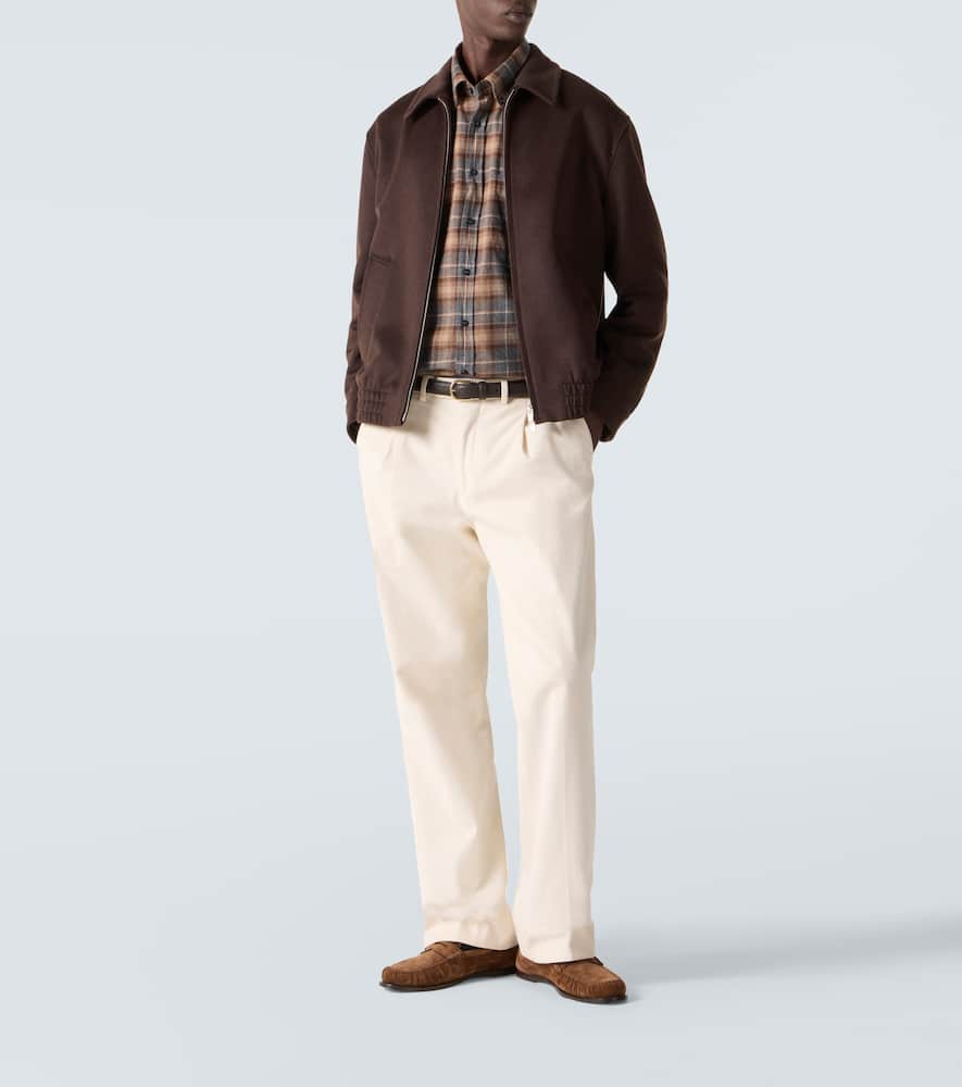 Plaid cotton flannel shirt