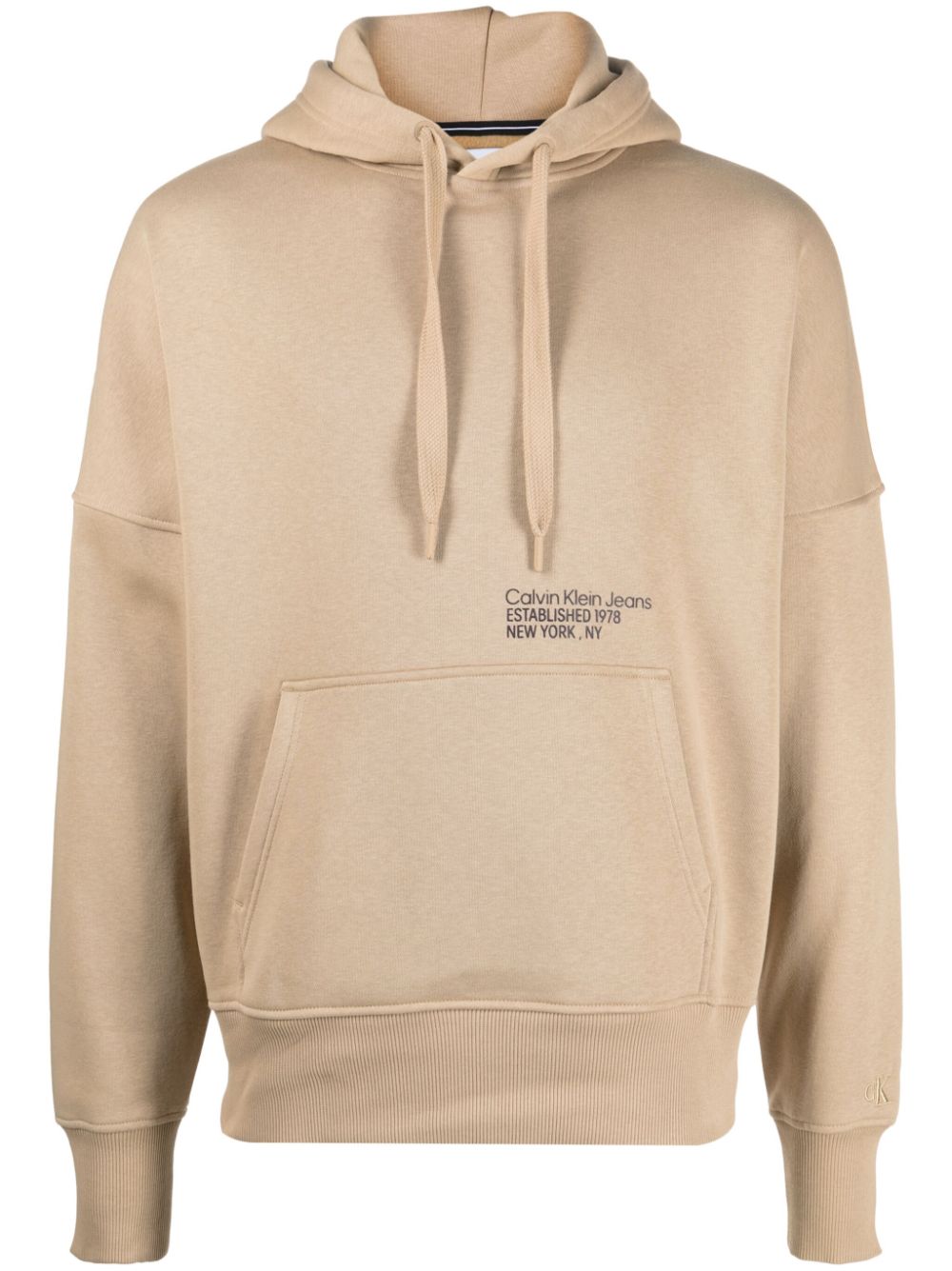 Layered Address Hwk drawstring hoodie - Neutrals