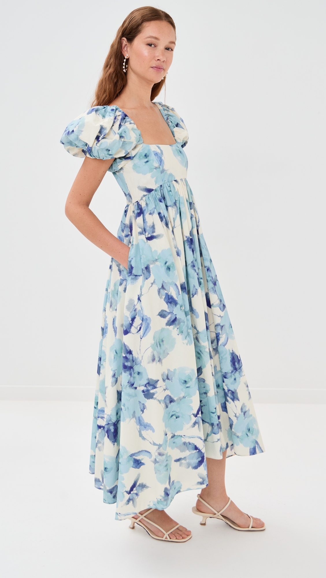 Rory Midi Dress Blue Rose