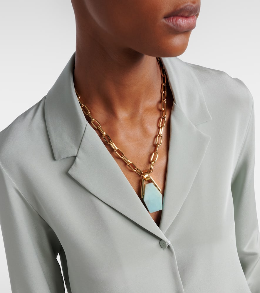 Aedo silk-blend satin shirt