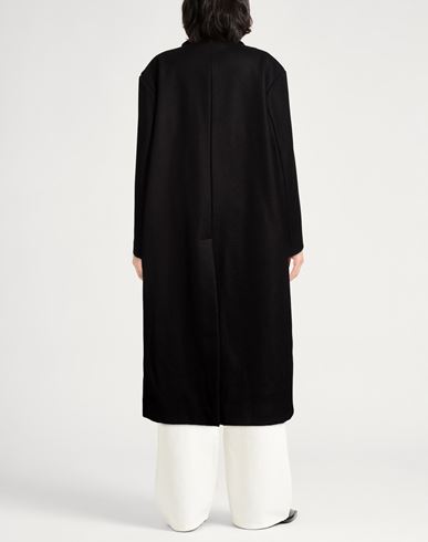 Woman Coat Black Size 4 Virgin Wool, Polyamide, Acetate, Viscose