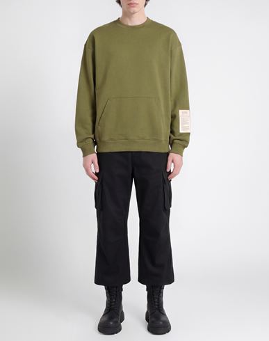Man Sweatshirt Military green Size 36 Cotton