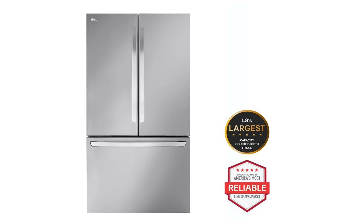 LG Smart Counter-Depth MAX™ French Door Refrigerator, Stainless Steel, . ft