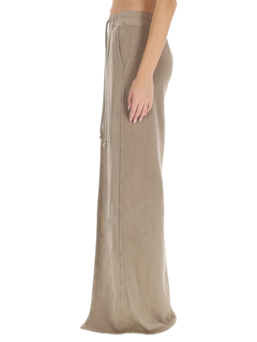 Beige Solid Maxi Skirt