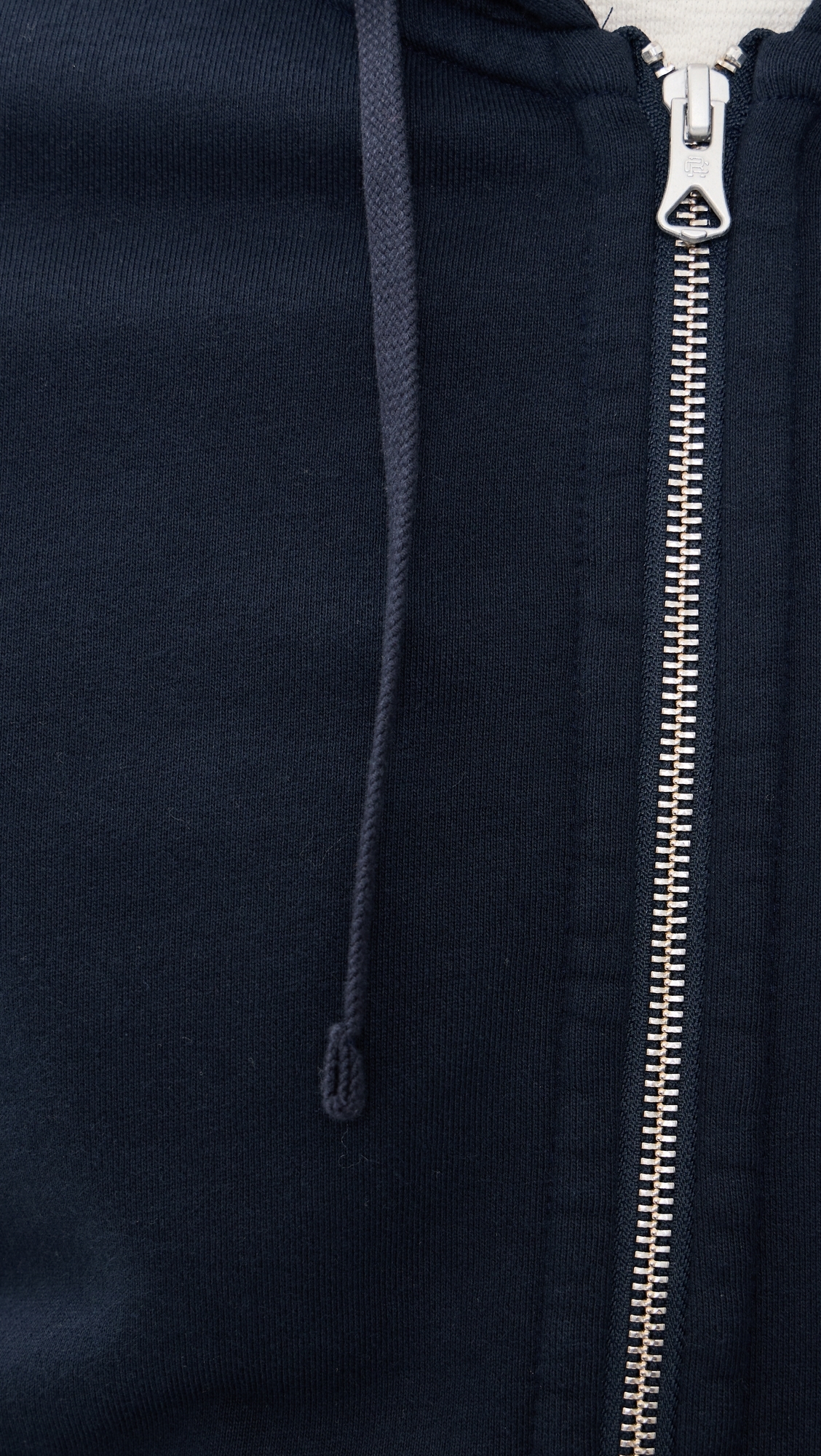 Midweight Terry Slim Zip Hoodie Navy