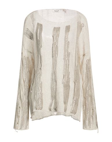 Aviù Woman Sweater Grey Size 10 Linen, Polyamide, Polyester