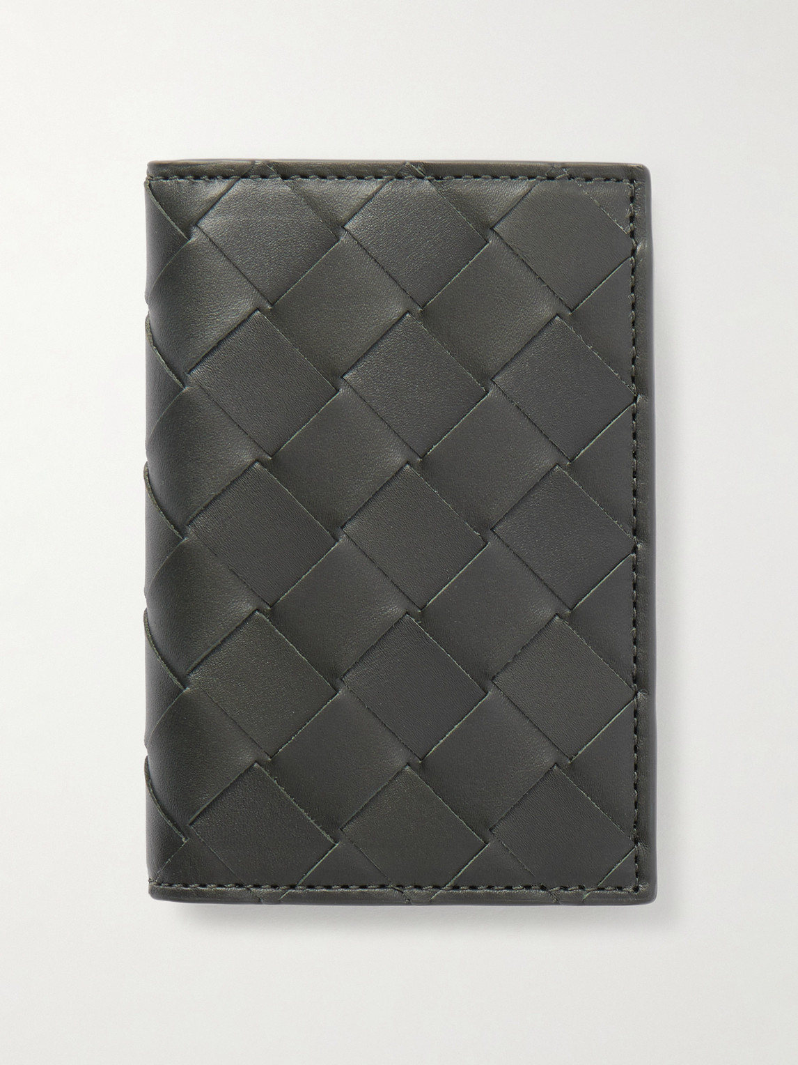 Intrecciato Leather Bifold Cardholder