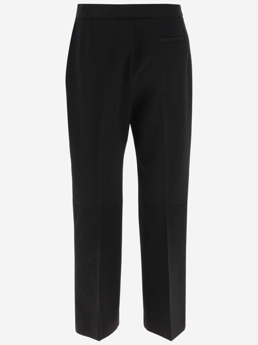 Fitted Cropped Pant With Flared Hem