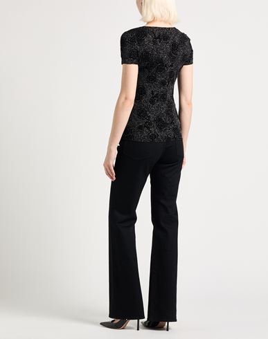 Woman Top Black Size 4 Acetate, Elastane
