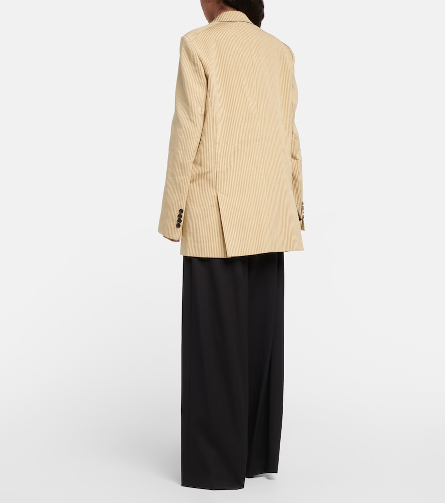 Isaac striped cotton-blend blazer