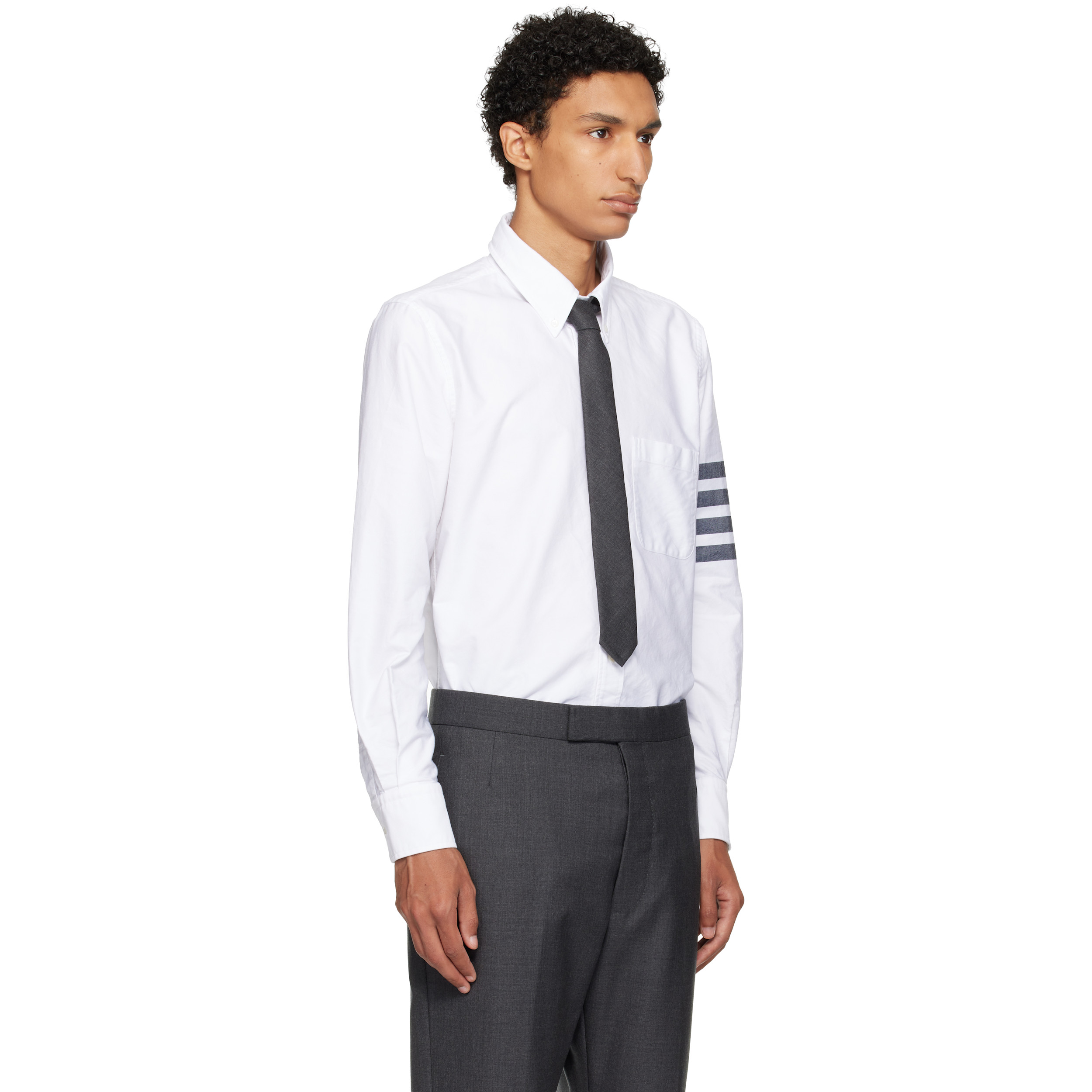 White Oxford 4-Bar Shirt