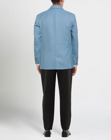 Man Blazer Azure Size 36 Polyester, Wool