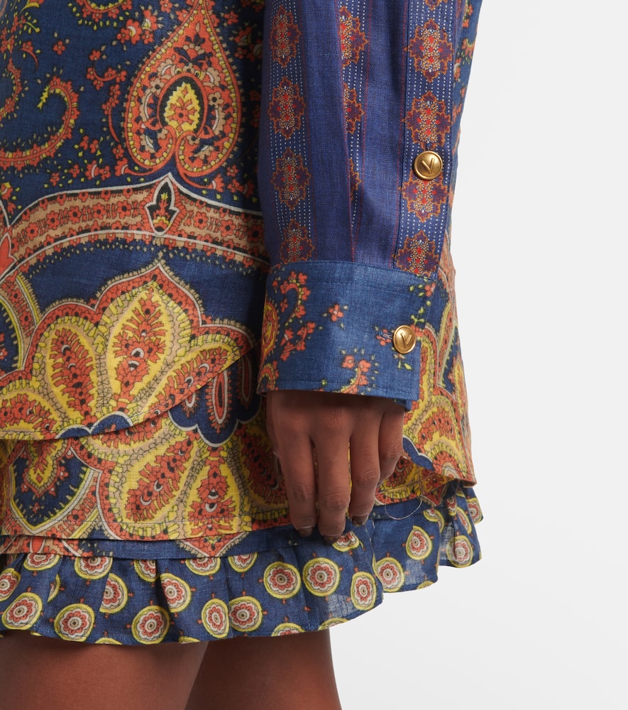 Voyage Imaginaire VLogo linen blouse