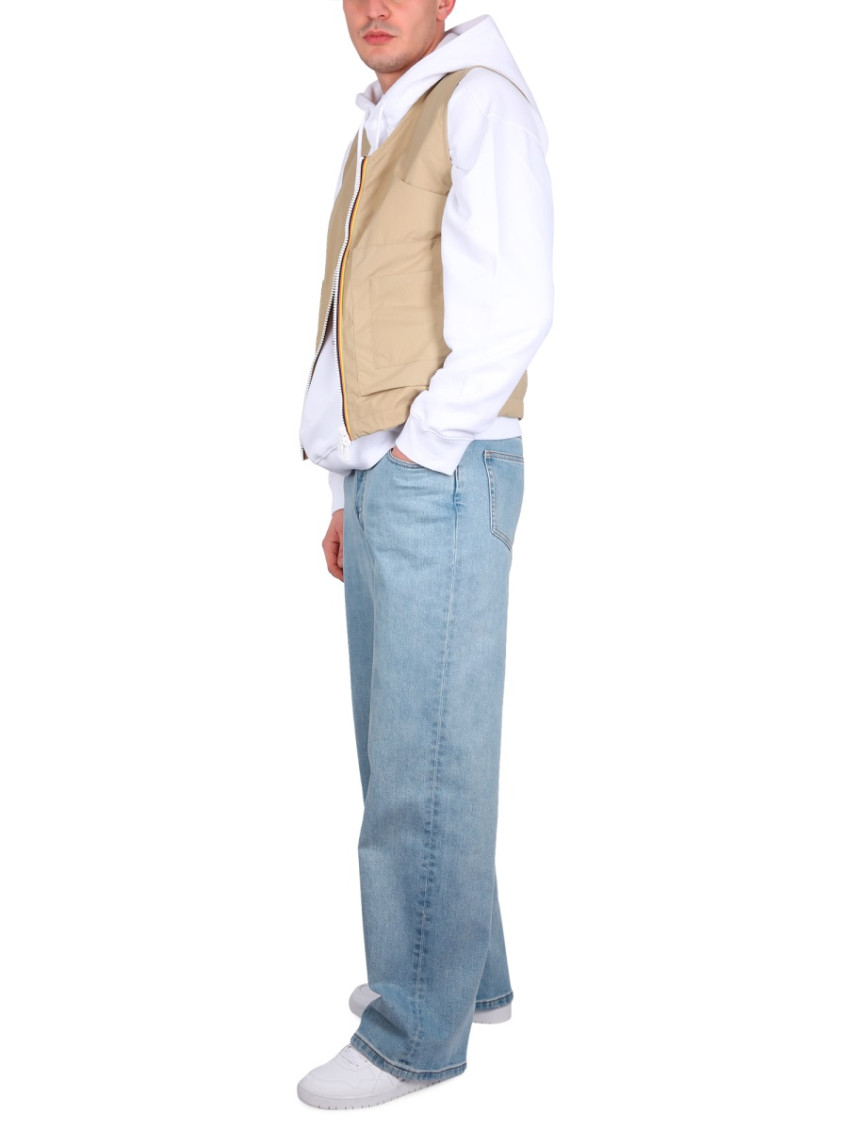Beige V Neck Vest