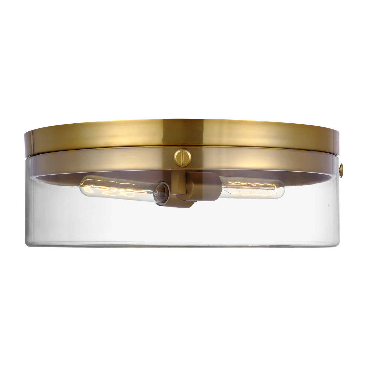 Garrett 2-Light Ceiling Light in Burnished Brass by Chapman & Myer