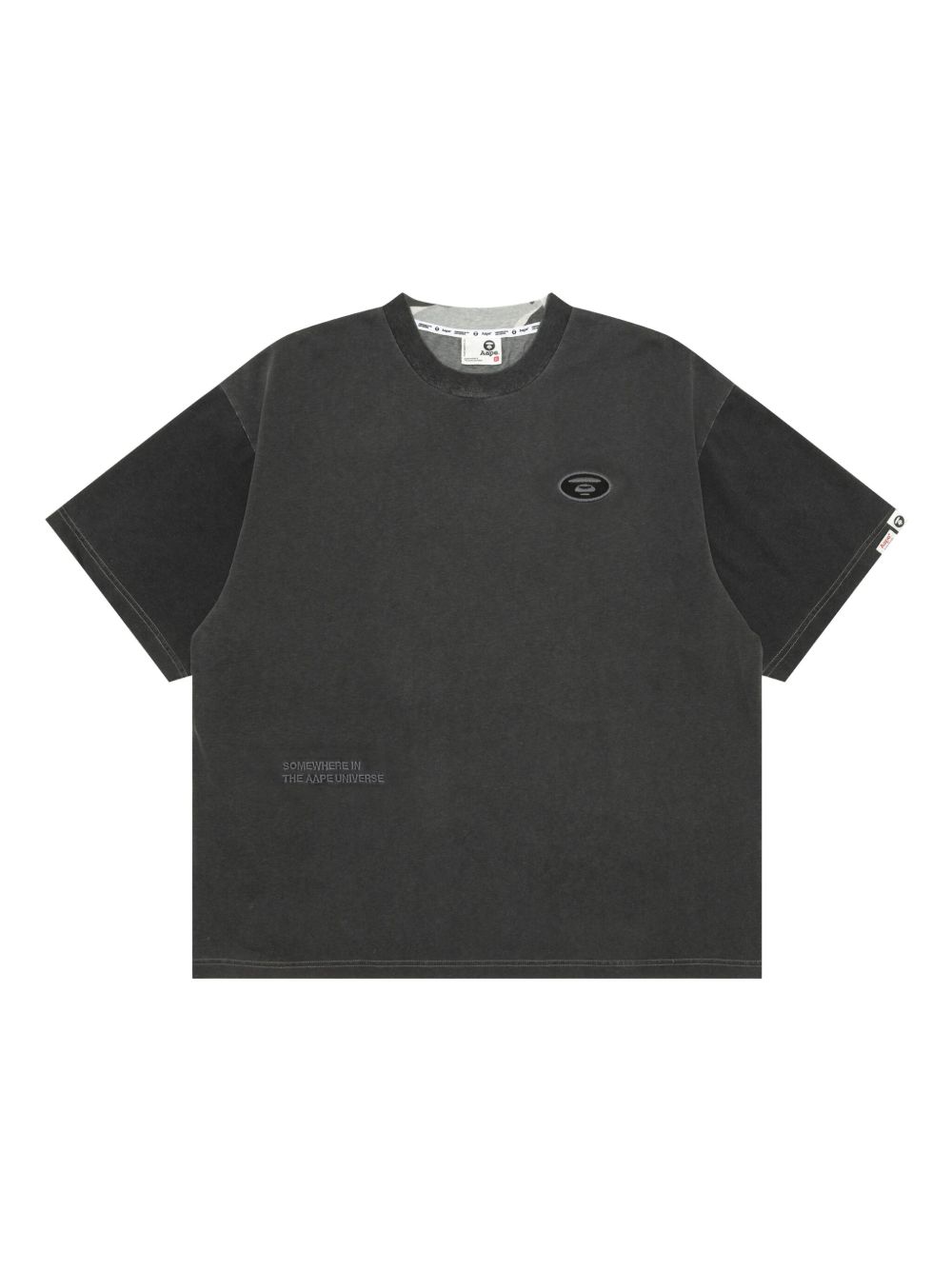 Panelled T-shirt - Grey