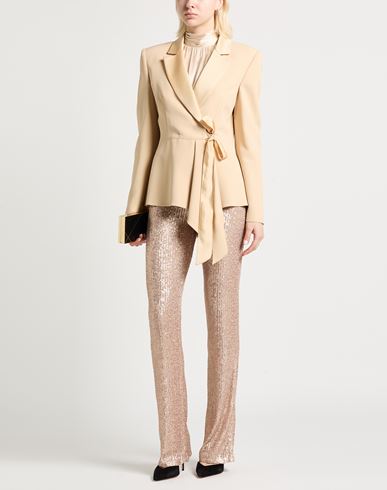 Woman Blazer Beige Size 10 Acetate, Viscose