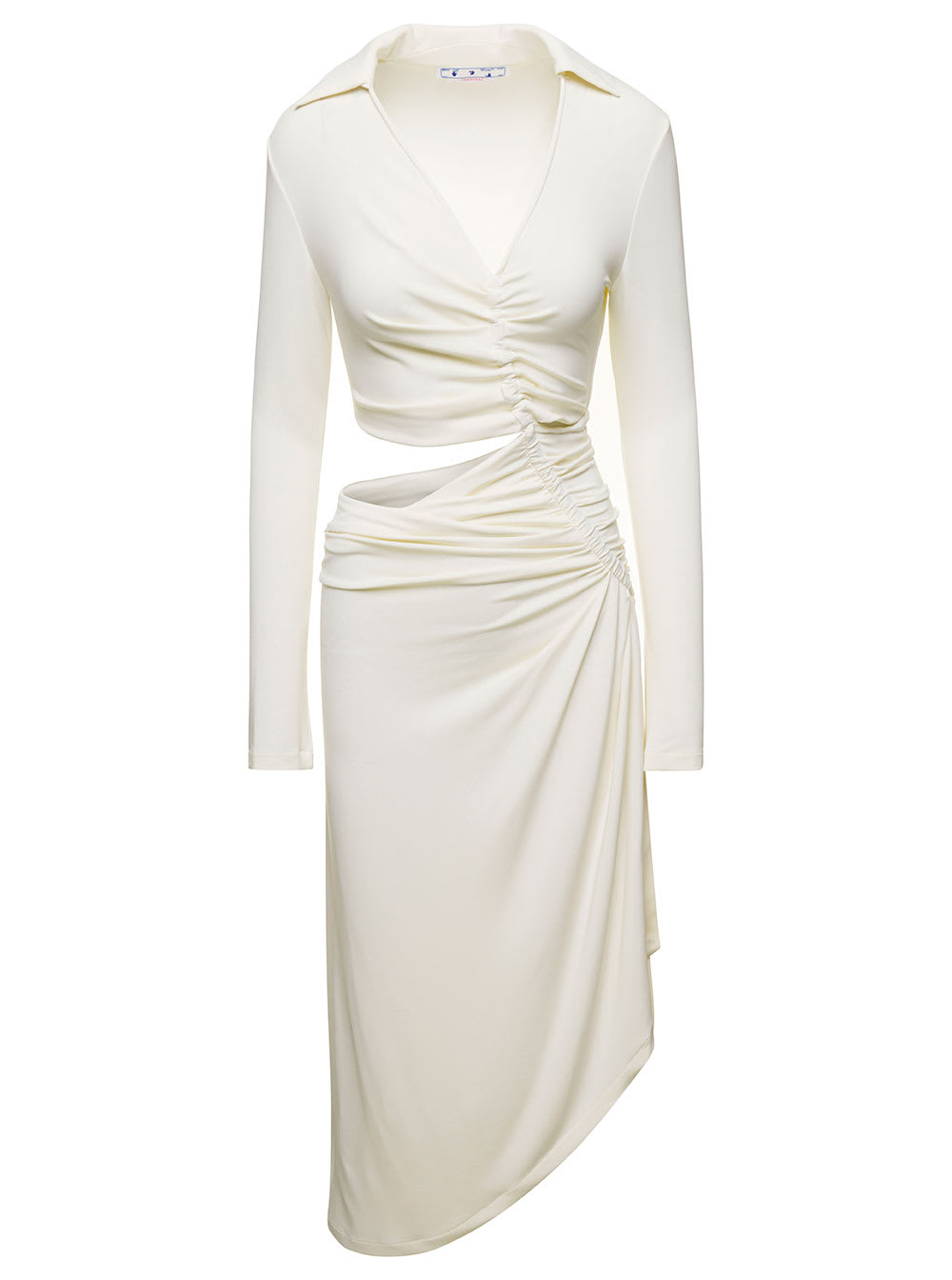 Vi Crepe Draped Midi Dress