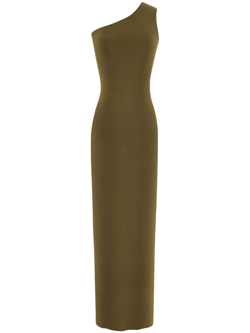 One shoulder silk dress