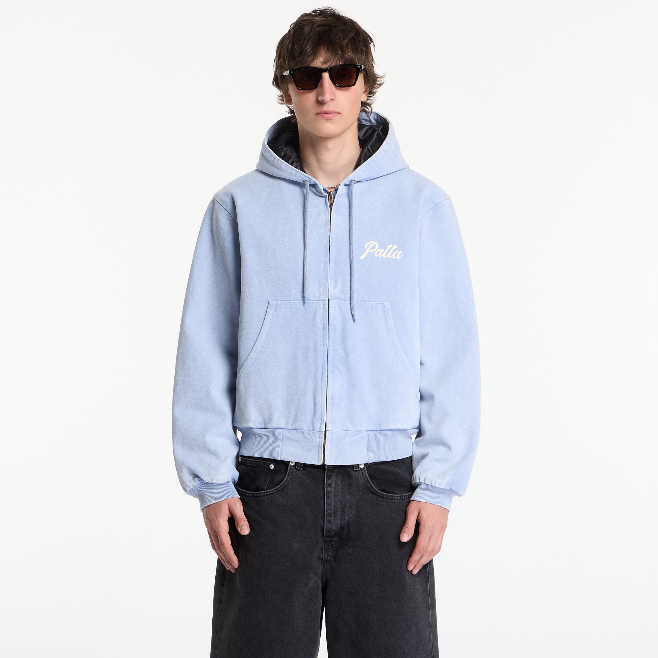 Jacket Patta Peace Canvas Hooded Jacket UNISEX Light Blue Deni