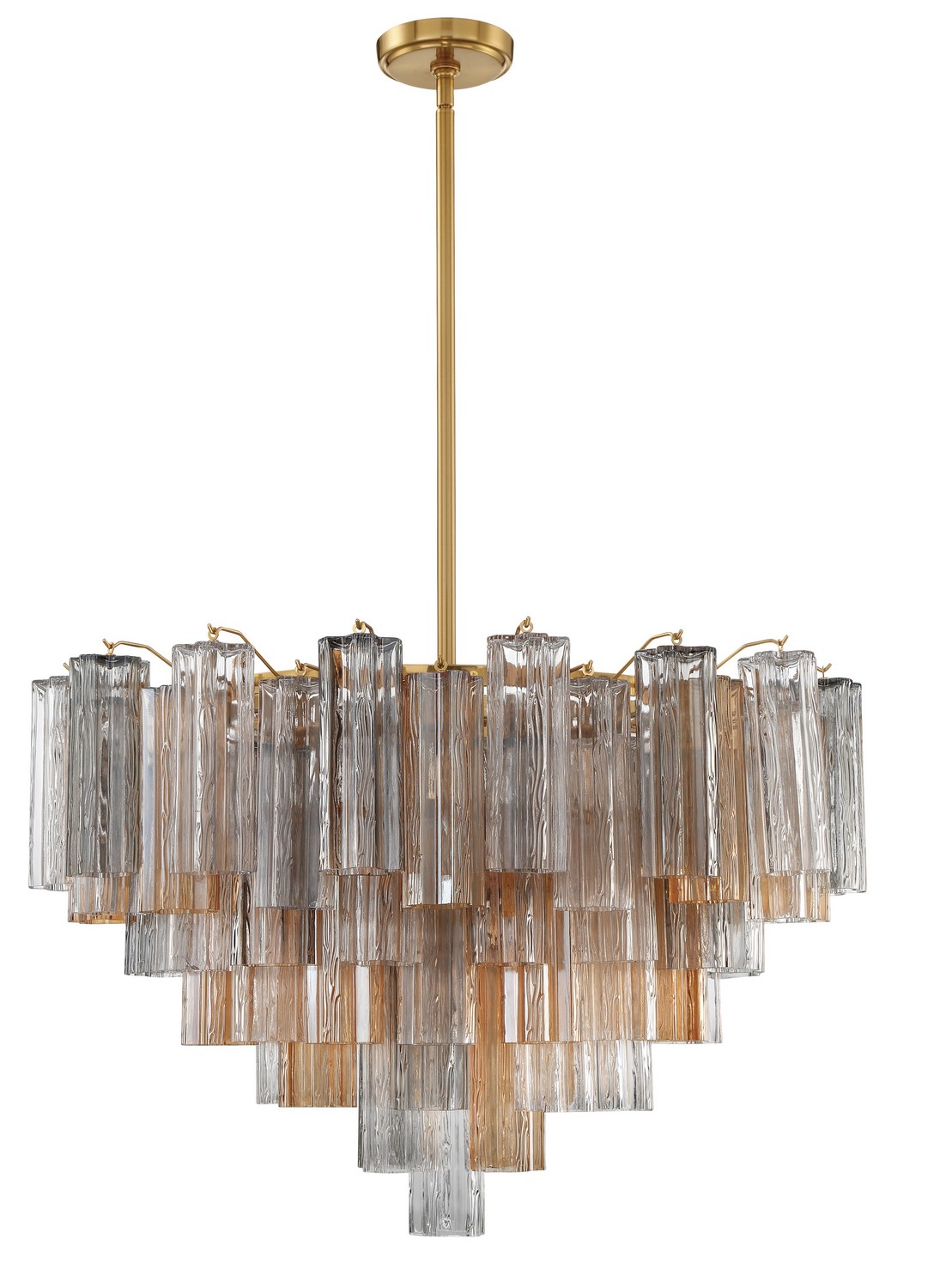 Aged Brass 16 Light Chandelier from the Addis Collection