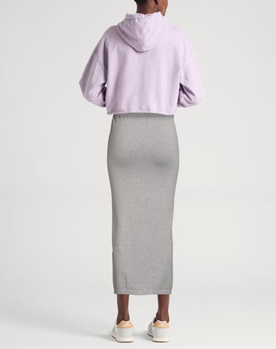 Woman Midi skirt Light grey Size M Viscose, Metallic Polyester, Polyamide, Polyester