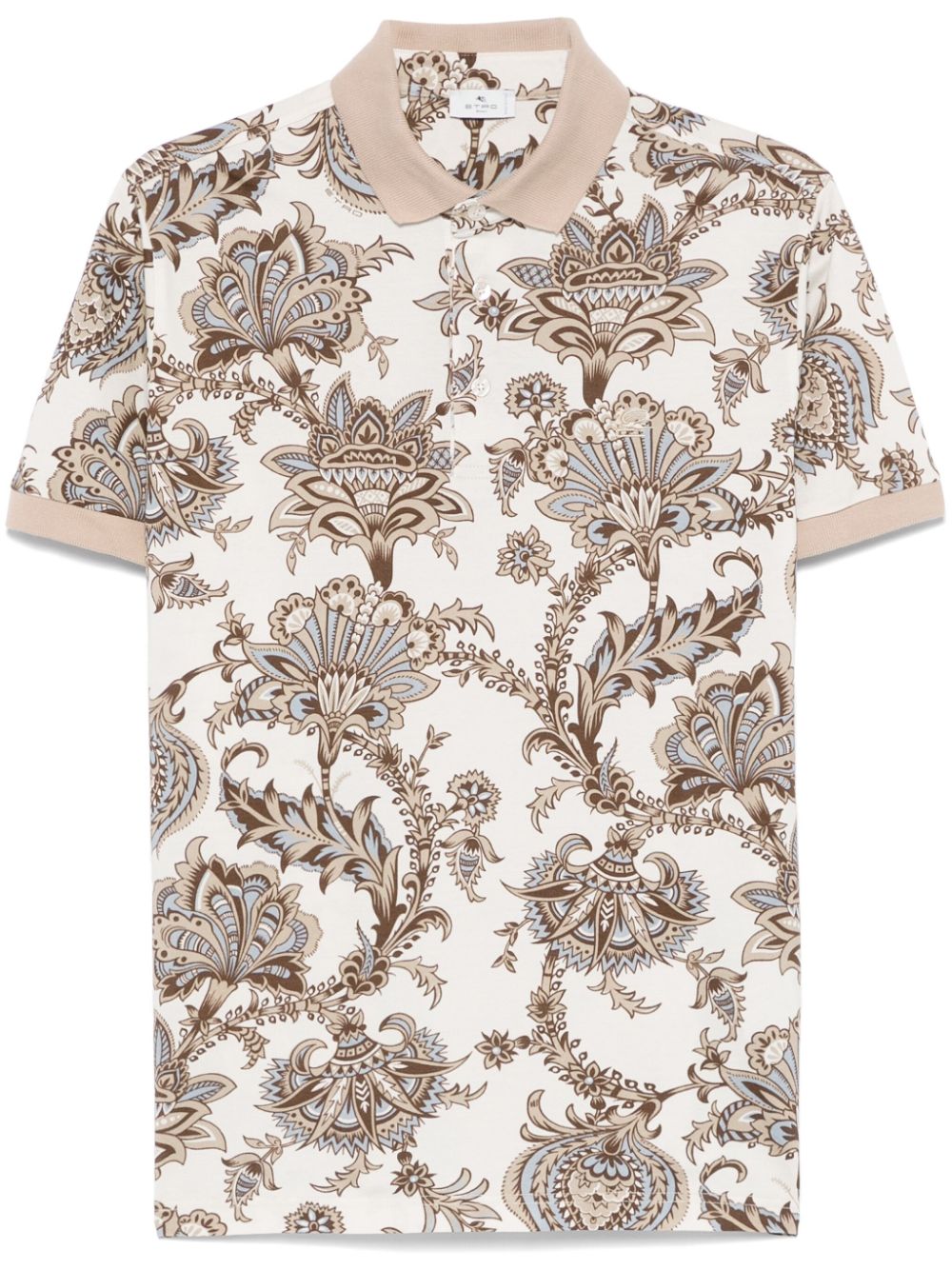 Paisley polo shirt - Blue