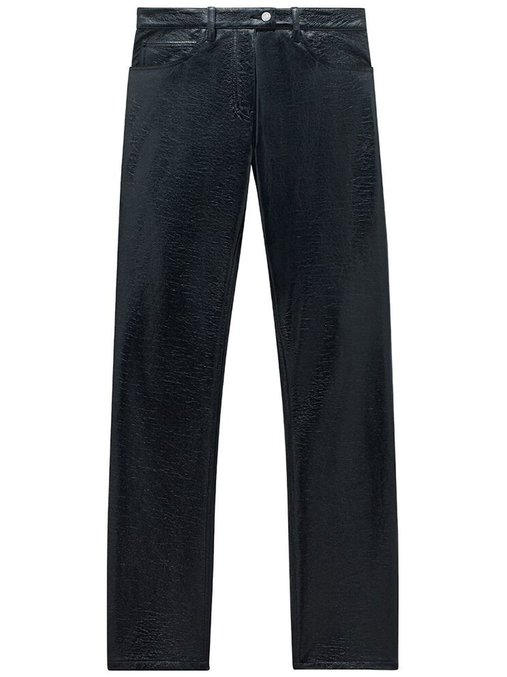 5 Pockets vinyl pants - Black